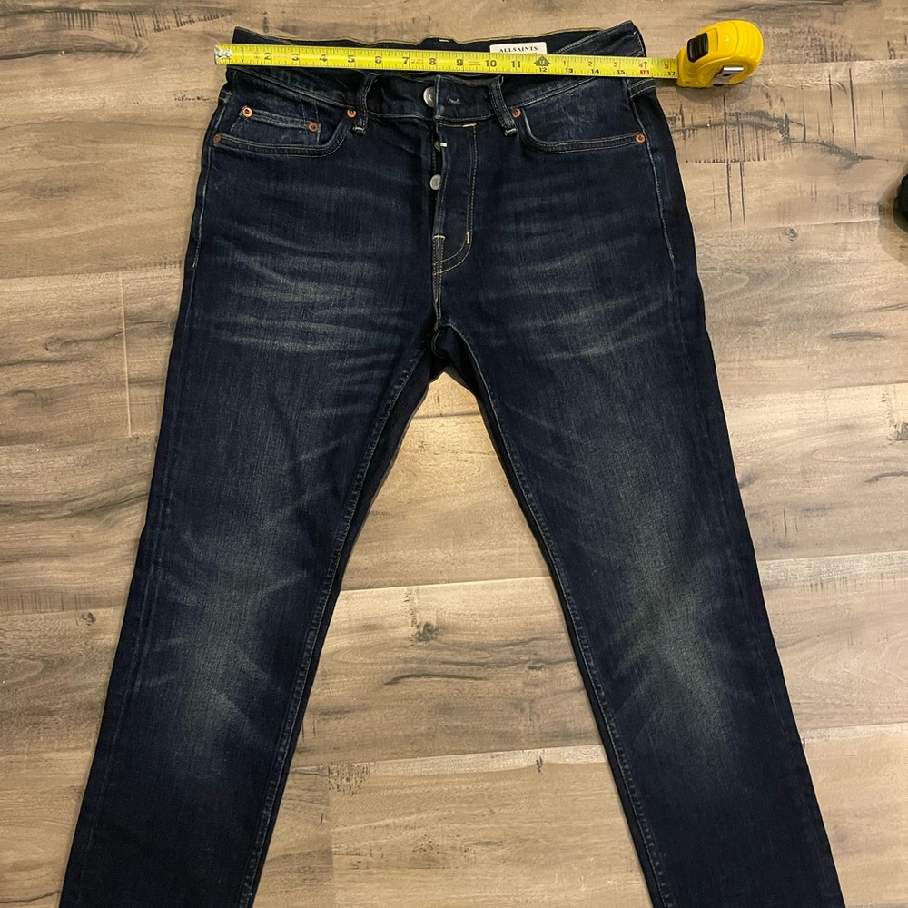 Two pairs All Saints Rex jeans. 30 inches